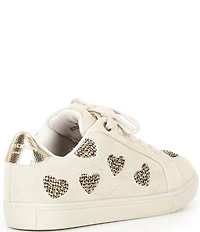 Kurt Geiger London Girls' Lane Love Suede Rhinestone Heart Sneakers (Toddler)