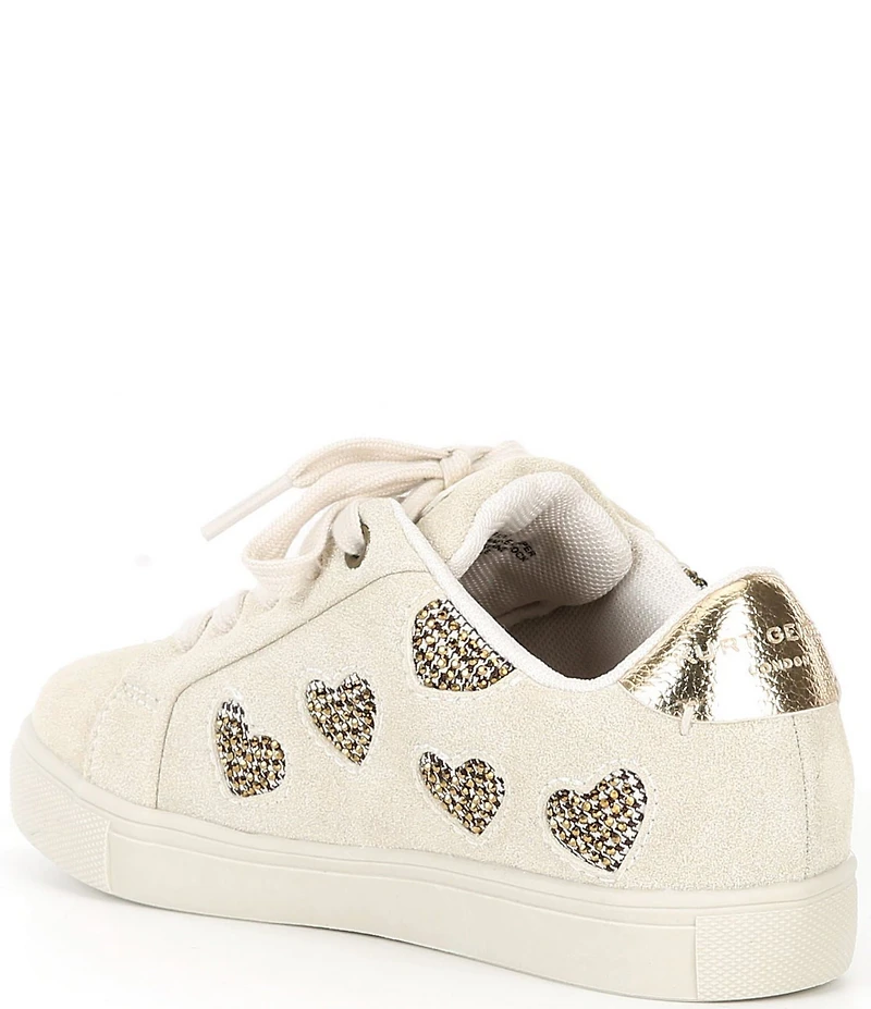 Kurt Geiger London Girls' Lane Love Suede Rhinestone Heart Sneakers (Toddler)