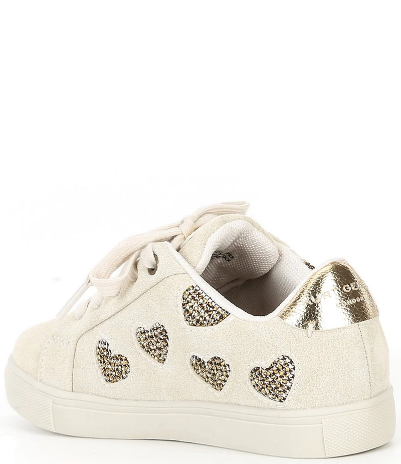 Kurt Geiger London Girls' Lane Love Suede Rhinestone Heart Sneakers (Youth)