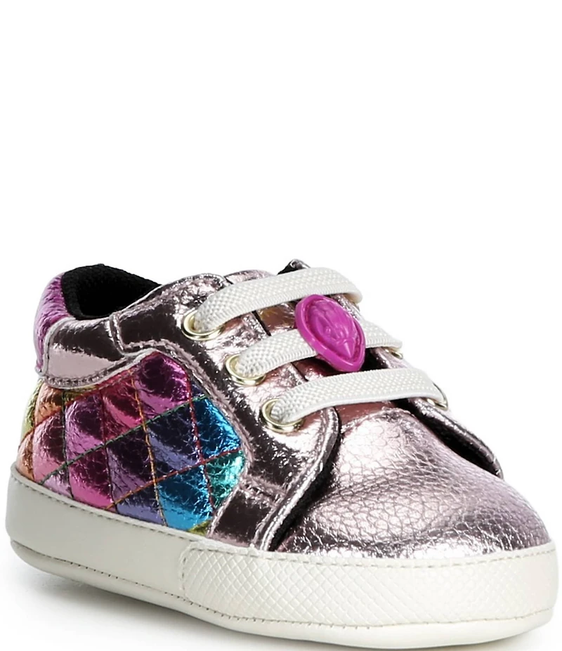 Kurt Geiger London Girls' Lane Stained Glass Sneaker Crib Shoe Sneakers (Infant)