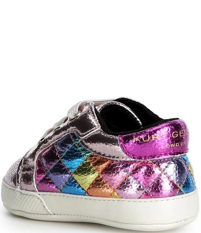 Kurt Geiger London Girls' Lane Stained Glass Sneaker Crib Shoe Sneakers (Infant)
