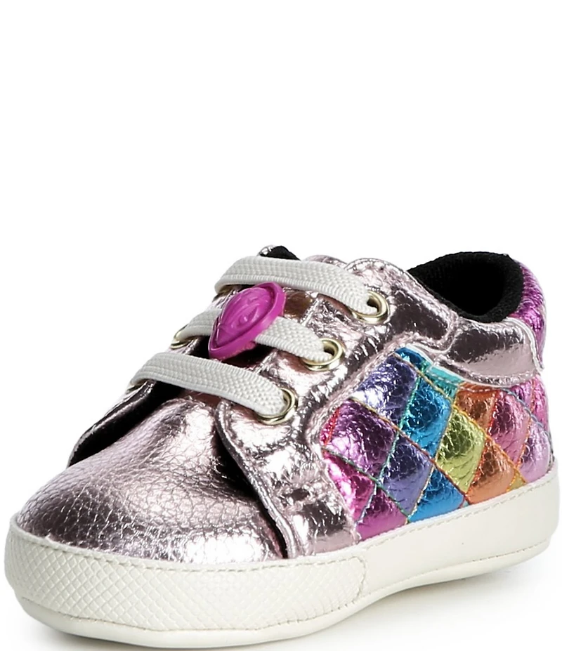 Kurt Geiger London Girls' Lane Stained Glass Sneaker Crib Shoe Sneakers (Infant)