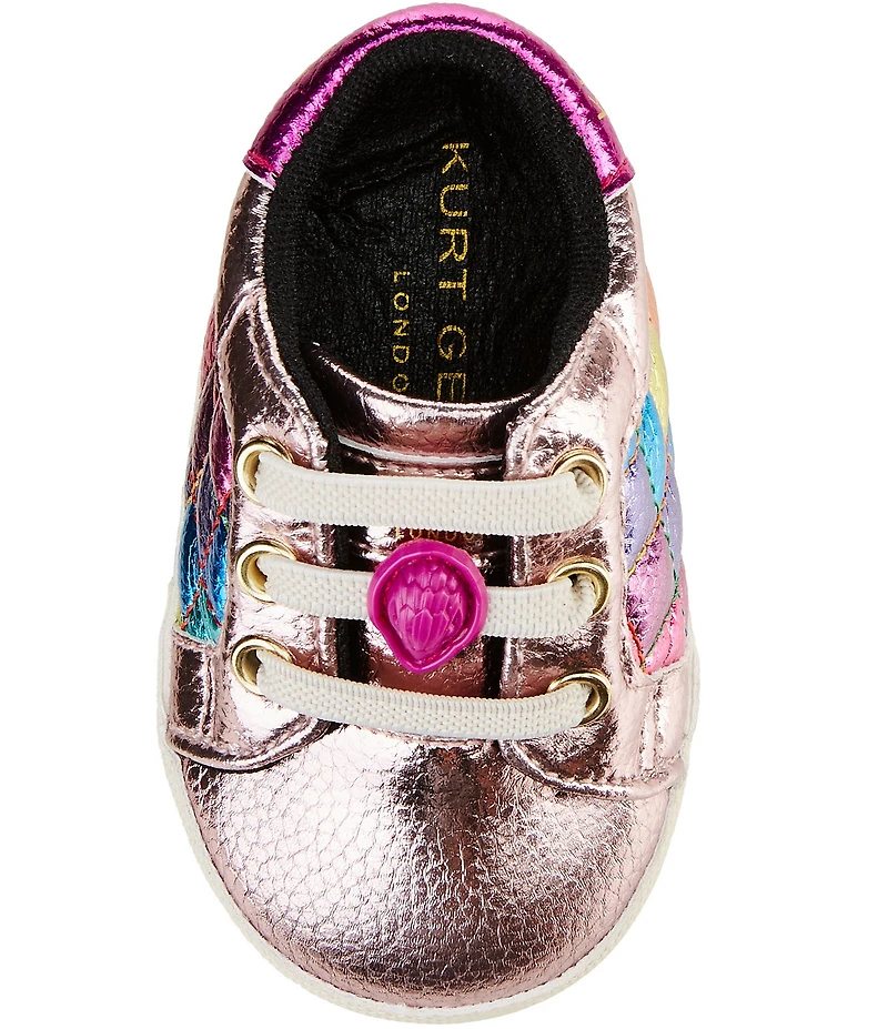 Kurt Geiger London Girls' Lane Stained Glass Sneaker Crib Shoe Sneakers (Infant)