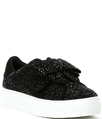 Kurt Geiger London Girls' Laney Crystal Embellished Bow Sneakers (Youth)