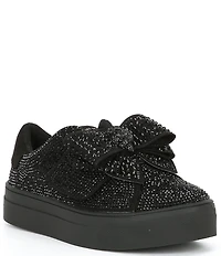 Kurt Geiger London Girls' Laney Crystal Embellished Bow Sneakers (Youth)