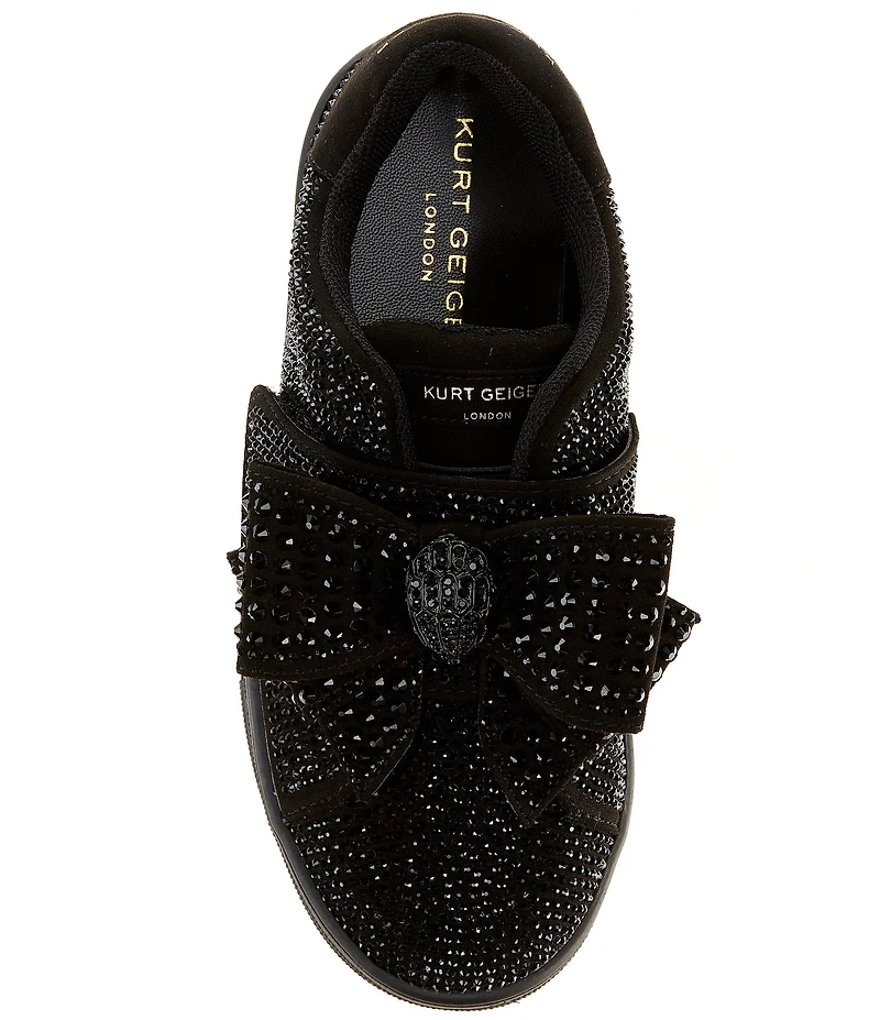 Kurt Geiger London Girls' Laney Crystal Embellished Bow Sneakers (Youth)