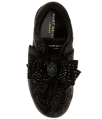 Kurt Geiger London Girls' Laney Crystal Embellished Bow Sneakers (Youth)