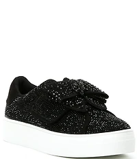 Kurt Geiger London Girls' Laney Crystal Embellished Bow Sneakers (Infant)