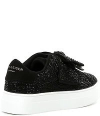 Kurt Geiger London Girls' Laney Crystal Embellished Bow Sneakers (Infant)