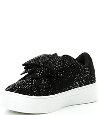 Kurt Geiger London Girls' Laney Crystal Embellished Bow Sneakers (Infant)