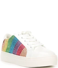 Kurt Geiger London Girl's Laney Crystal Embellished Stripe Sneakers (Toddler)
