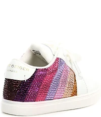 Kurt Geiger London Girl's Laney Crystal Embellished Stripe Sneakers (Toddler)