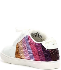 Kurt Geiger London Girl's Laney Crystal Embellished Stripe Sneakers (Toddler)