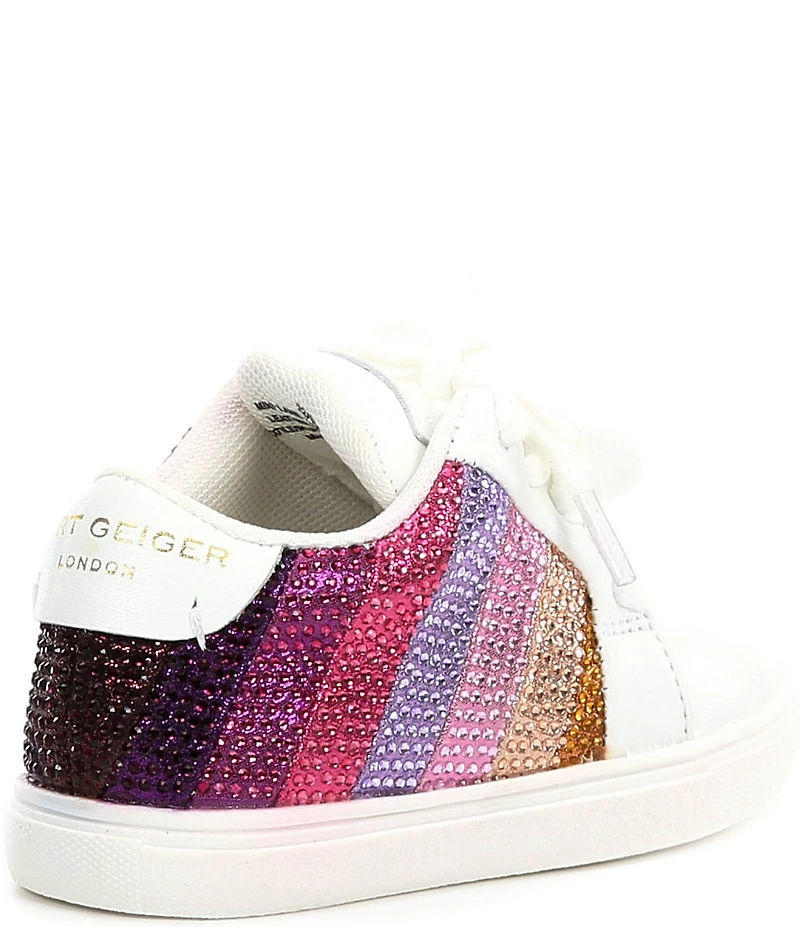 Kurt Geiger London Girl's Laney Crystal Embellished Stripe Sneakers (Youth)