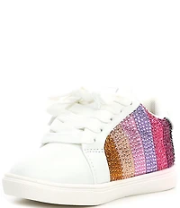 Kurt Geiger London Girl's Laney Crystal Embellished Stripe Sneakers (Youth)