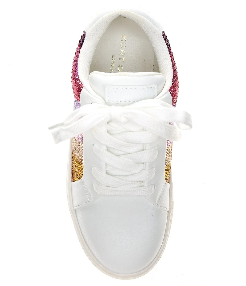 Kurt Geiger London Girl's Laney Crystal Embellished Stripe Sneakers (Youth)