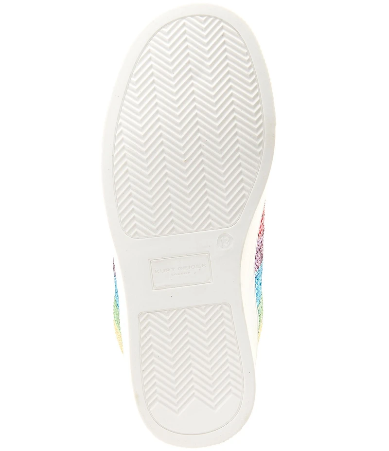 Kurt Geiger London Girl's Laney Crystal Embellished Stripe Sneakers (Youth)