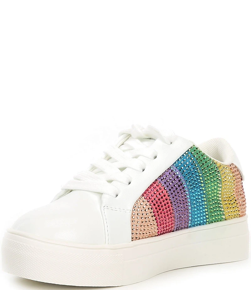 Kurt Geiger London Girls' Laney Crystal Embellished Stripe Sneakers (Infant)