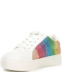 Kurt Geiger London Girls' Laney Crystal Embellished Stripe Sneakers (Infant)
