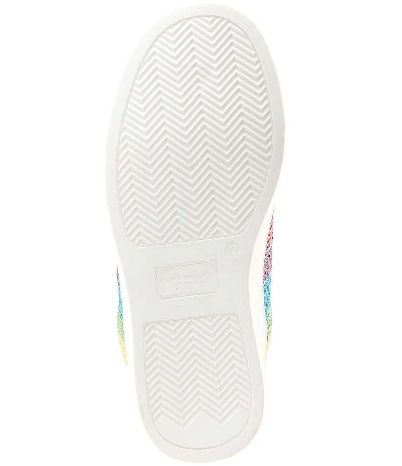Kurt Geiger London Girls' Laney Crystal Embellished Stripe Sneakers (Infant)