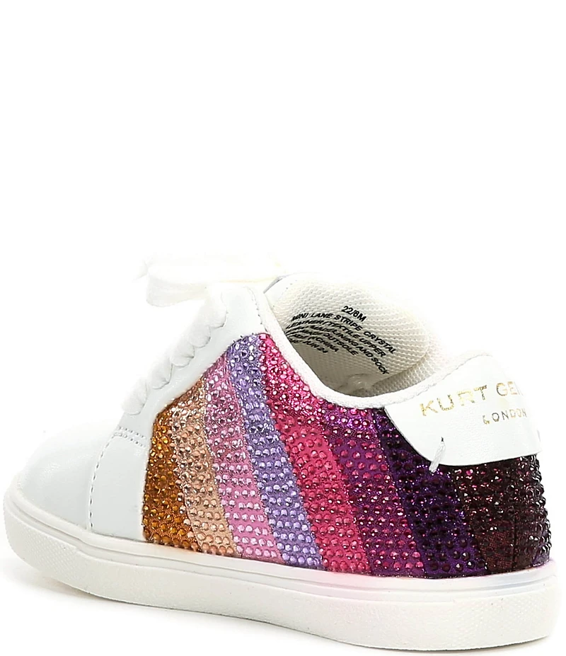 Kurt Geiger London Girls' Laney Crystal Embellished Stripe Sneakers (Infant)