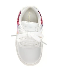 Kurt Geiger London Girls' Laney Crystal Embellished Stripe Sneakers (Infant)