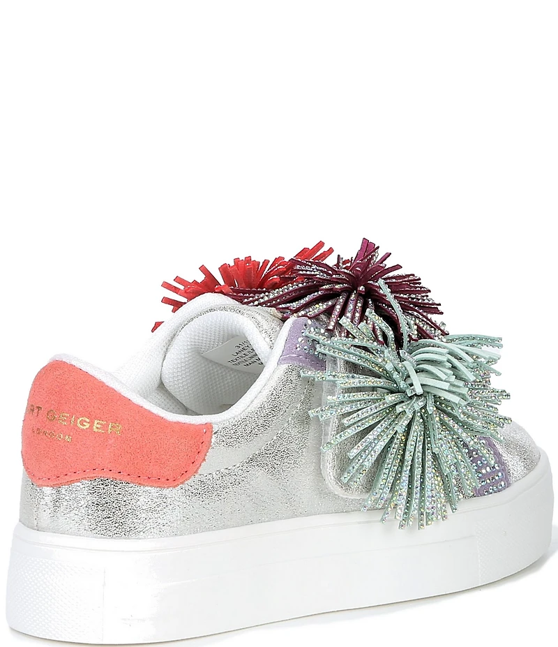 Kurt Geiger London Girls' Laney Fringe Embellished Strap Sneakers (Toddler)