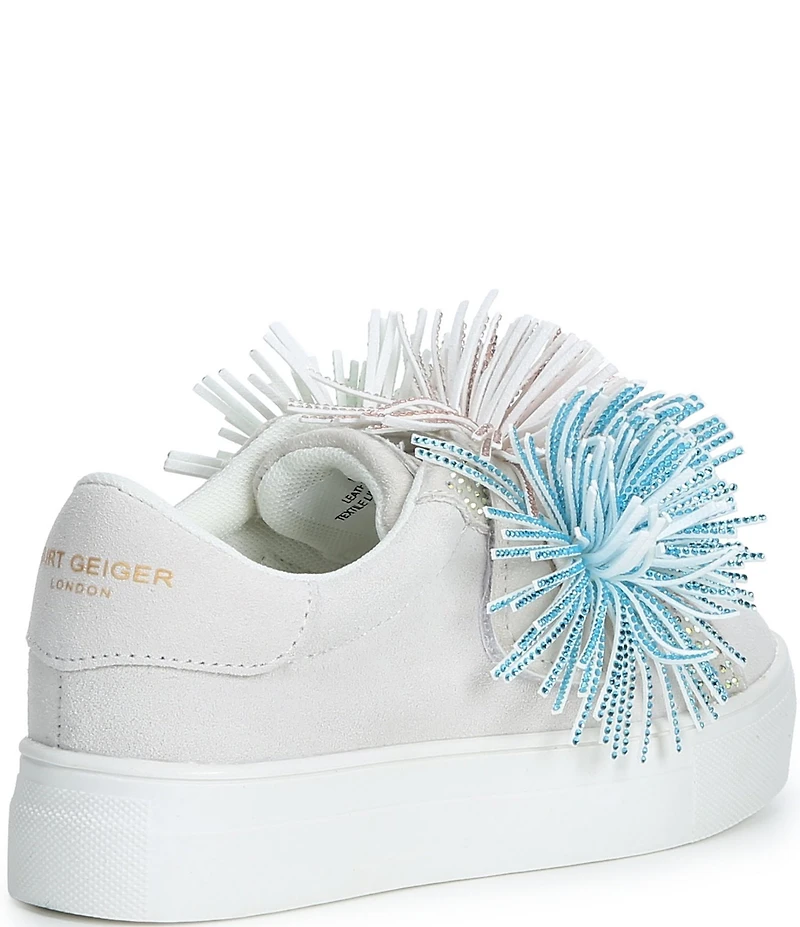 Kurt Geiger London Girls' Laney Fringe Embellished Strap Sneakers (Toddler)