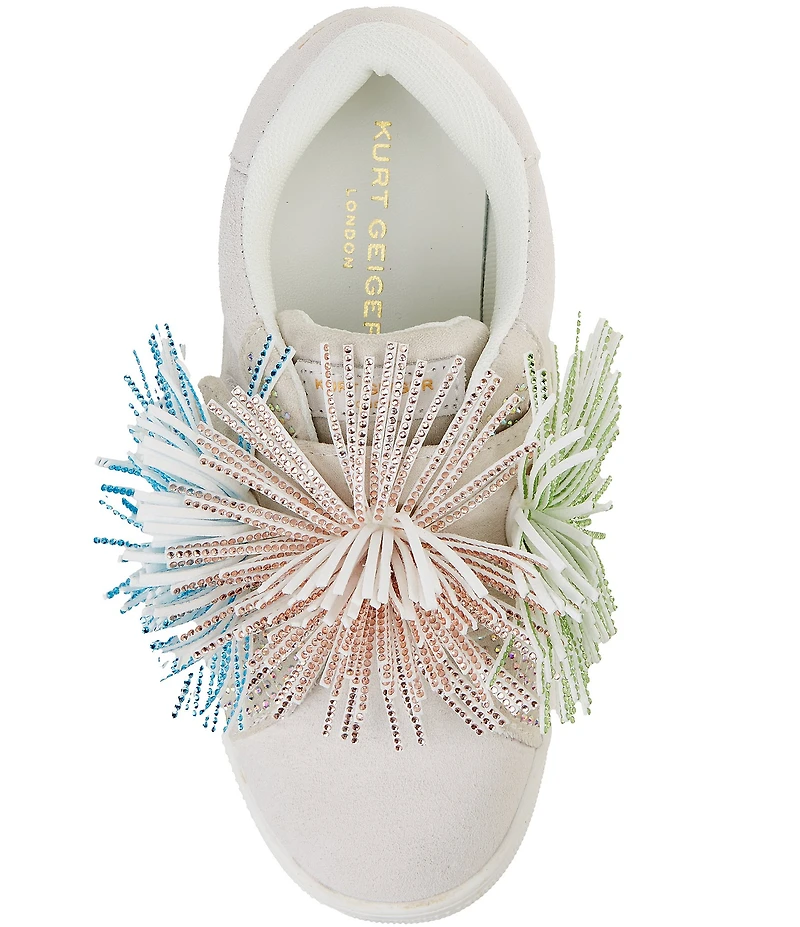 Kurt Geiger London Girls' Laney Fringe Embellished Strap Sneakers (Toddler)