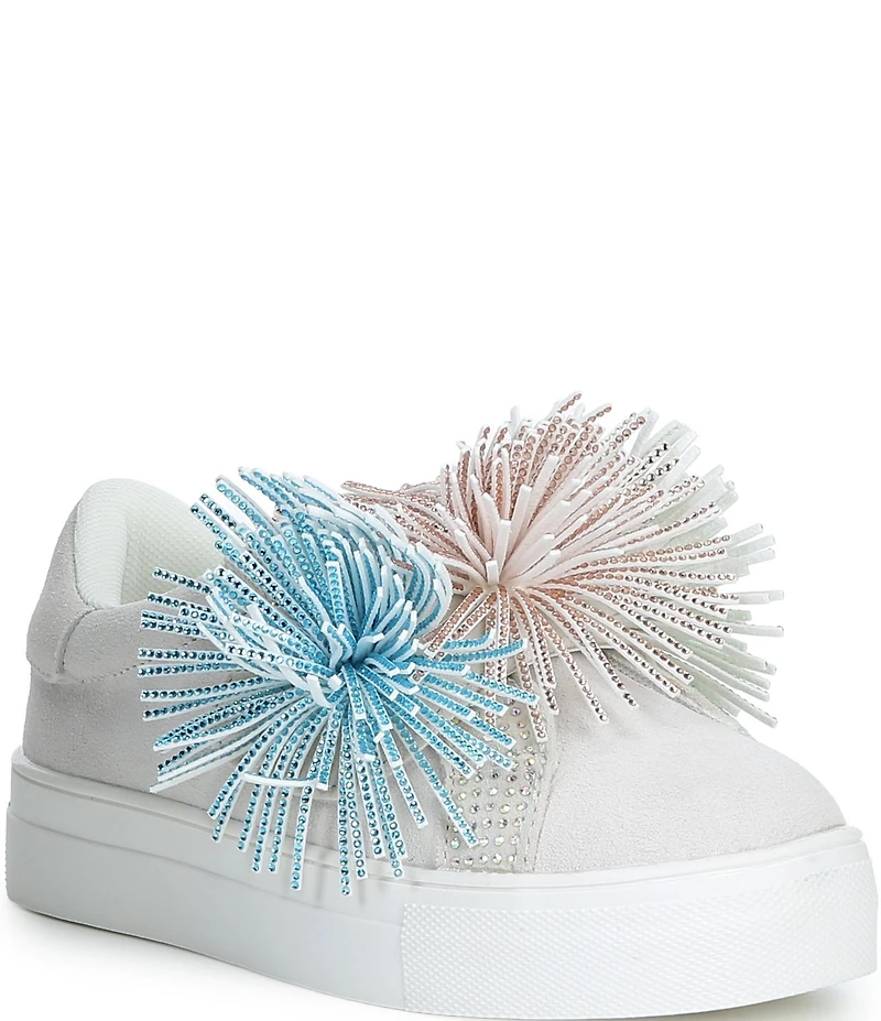 Kurt Geiger London Girls' Laney Fringe Embellished Strap Sneakers (Youth)