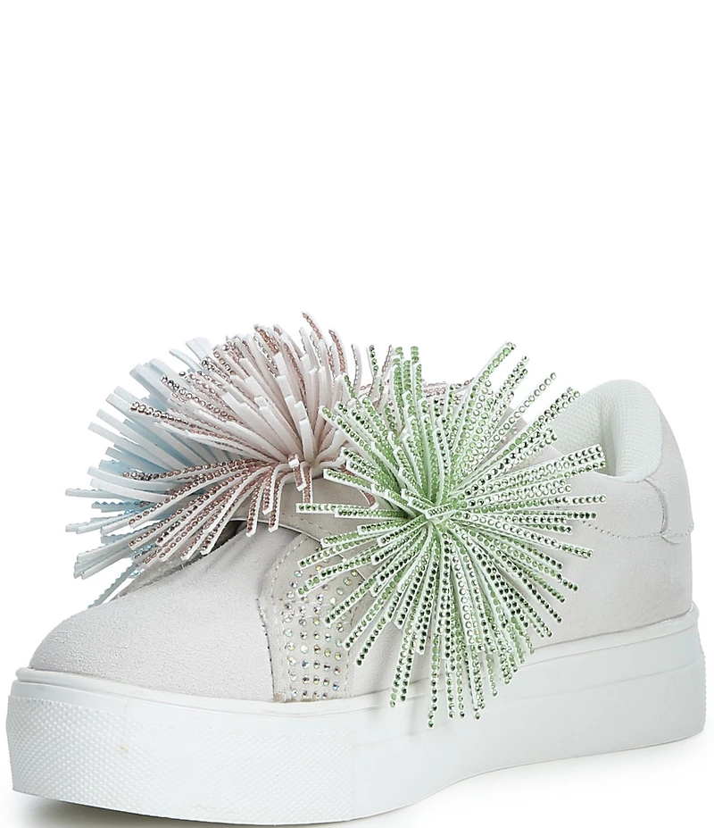 Kurt Geiger London Girls' Laney Fringe Embellished Strap Sneakers (Youth)