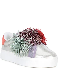 Kurt Geiger London Girls' Laney Fringe Embellished Strap Sneakers (Youth)