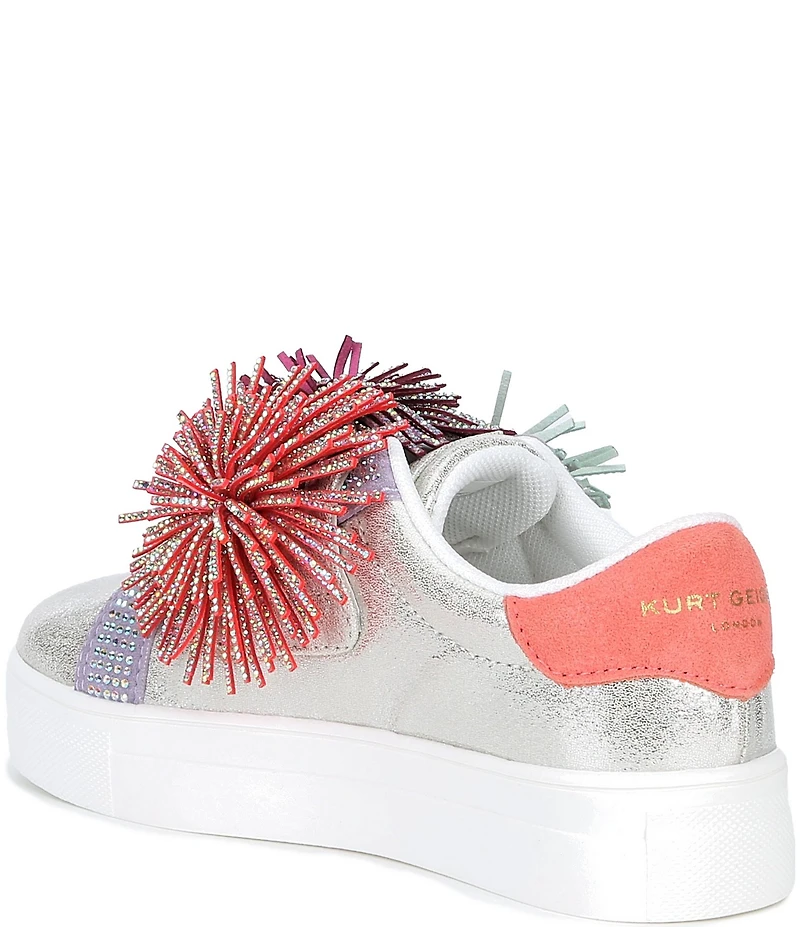 Kurt Geiger London Girls' Laney Fringe Embellished Strap Sneakers (Youth)