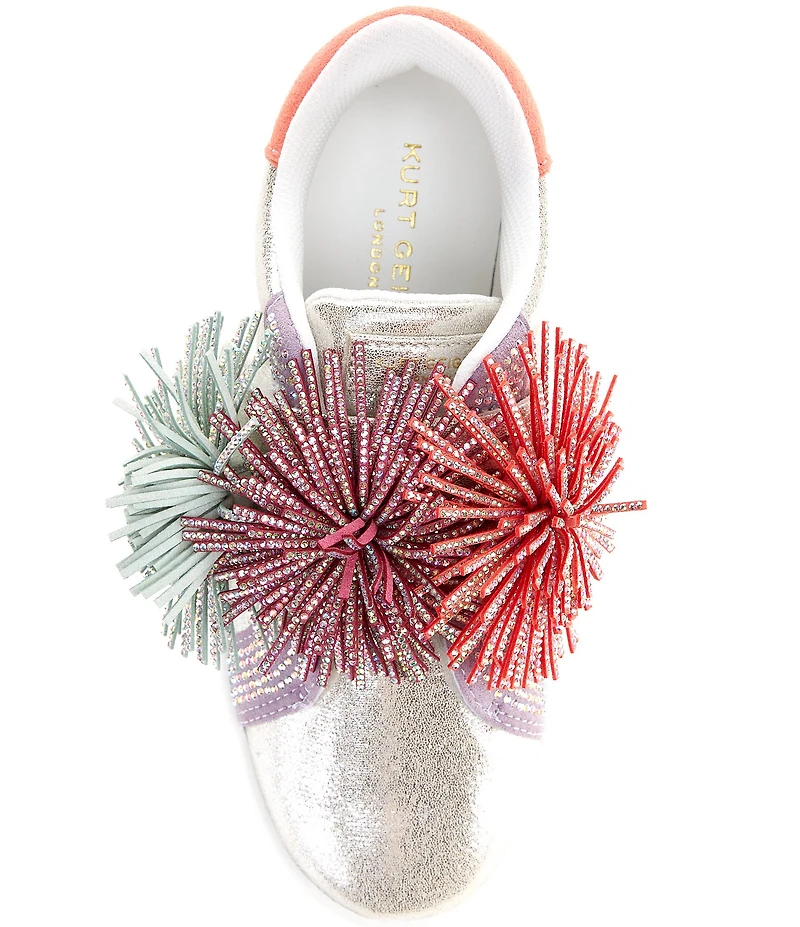 Kurt Geiger London Girls' Laney Fringe Embellished Strap Sneakers (Youth)