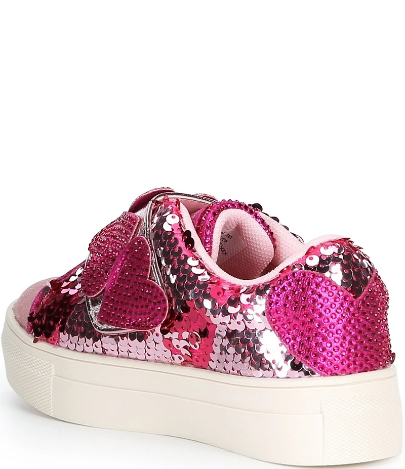 Kurt Geiger London Girls' Laney Heart Strap Leather Embellished Sneakers (Toddler)