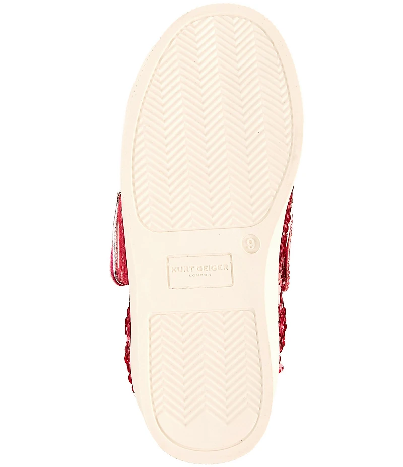 Kurt Geiger London Girls' Laney Heart Strap Leather Embellished Sneakers (Toddler)