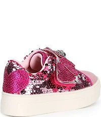 Kurt Geiger London Girls' Laney Heart Strap Leather Sneakers (Infant)