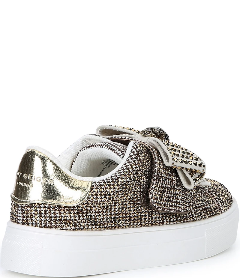 Kurt Geiger London Girls' Laney Houndstooth Crystal Bow Sneakers (Infant)