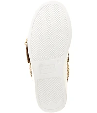 Kurt Geiger London Girls' Laney Houndstooth Crystal Bow Sneakers (Youth)
