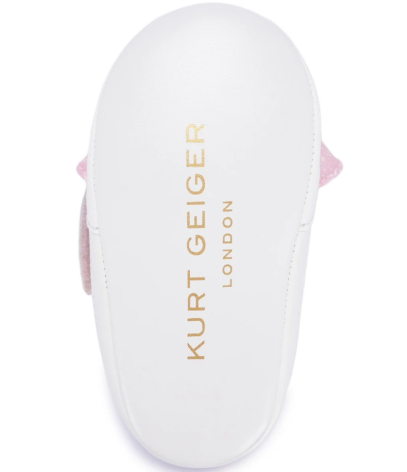 Kurt Geiger London Girl's Laney Iridescent Bow Hook-and-Loop Crib Shoes (Infant)