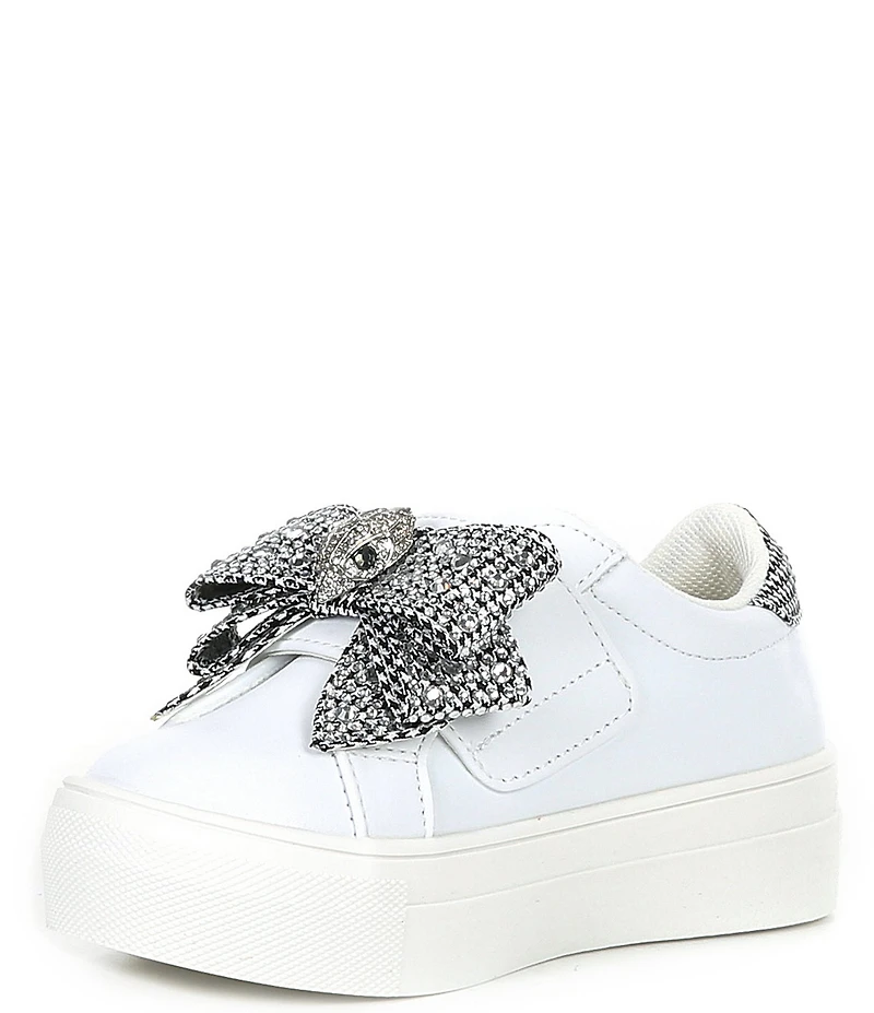 Kurt Geiger London Girls' Laney Leather Crystal Bow Sneakers (Infant)