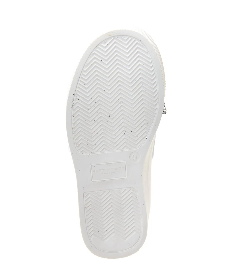 Kurt Geiger London Girls' Laney Leather Crystal Bow Sneakers (Infant)