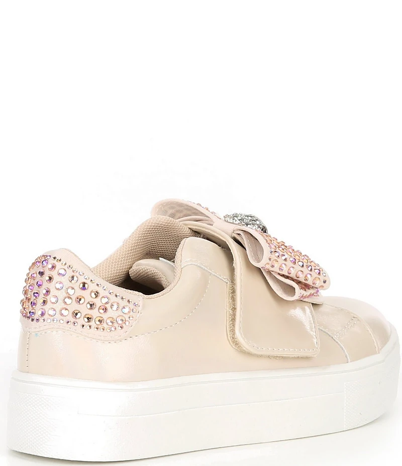 Kurt Geiger London Girls' Laney Leather Crystal Bow Sneakers (Infant)