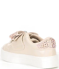 Kurt Geiger London Girls' Laney Leather Crystal Bow Sneakers (Infant)