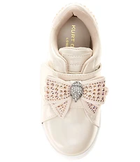Kurt Geiger London Girls' Laney Leather Crystal Bow Sneakers (Infant)