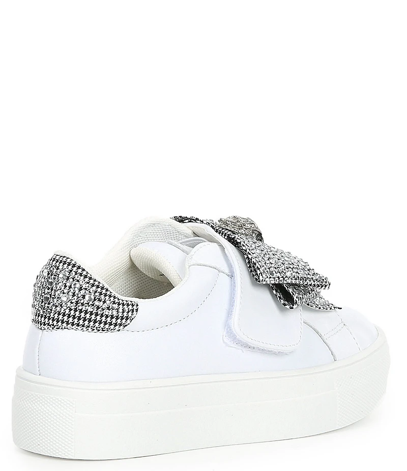 Kurt Geiger London Girls' Laney Leather Crystal Bow Sneakers (Youth)