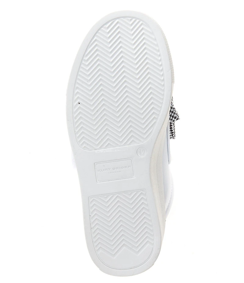 Kurt Geiger London Girls' Laney Leather Crystal Bow Sneakers (Youth)