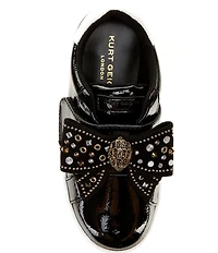 Kurt Geiger London Girls' Laney Patent Studded Bow Sneakers (Toddler)
