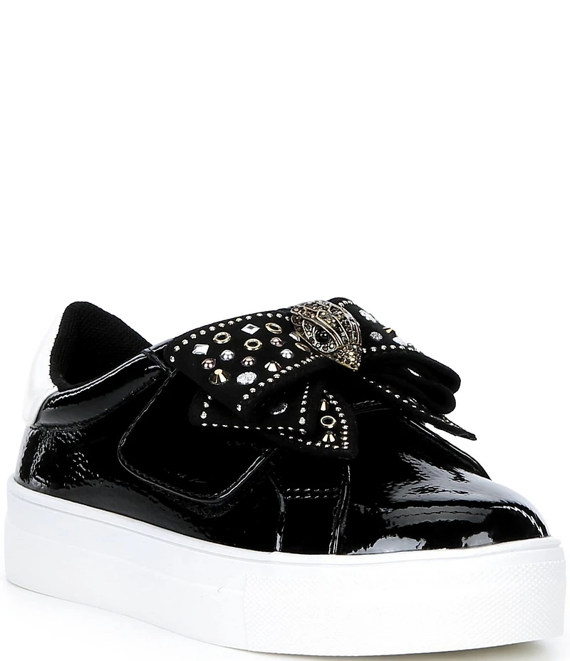Kurt Geiger London Girls' Laney Patent Studded Bow Sneakers (Youth)