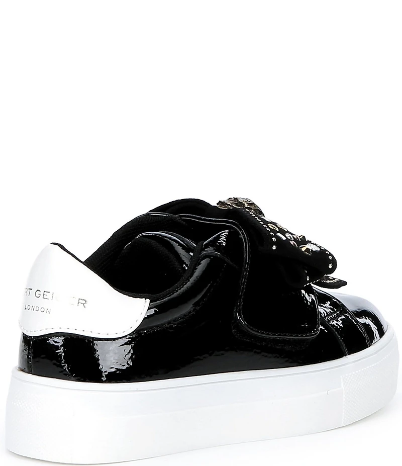Kurt Geiger London Girls' Laney Patent Studded Bow Sneakers (Youth)